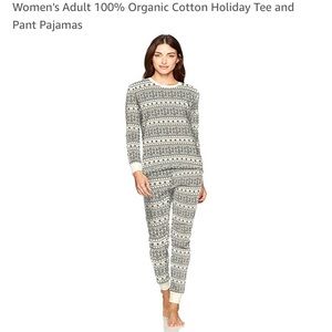 Adult 100% Organic Cotton Tee and Pant Pajamas